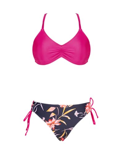 CUPSHE Conjunto de biquíni reversível Lace Up Laderal fato de banho de duas peças
