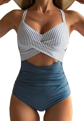 Fato de banho redutor mulher barra fatos de banho uma peça barriga lisa monokinis controlo de barriga cintura alta franzido decote em V sexy fato de banho redutor roupa de banho praia halter