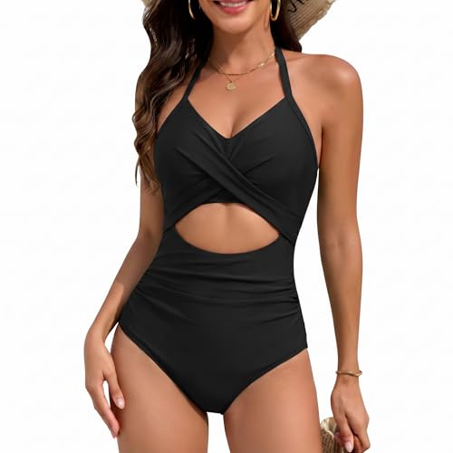 Fato de banho redutor mulher barra fatos de banho uma peça barriga lisa monokinis controlo de barriga cintura alta franzido decote em V sexy fato de banho redutor roupa de banho praia halter