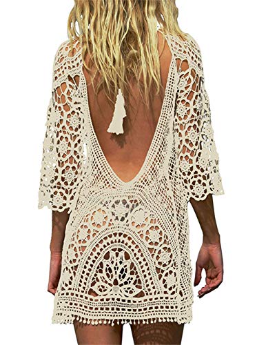 Camisolas e paredes, mulheres sexy biquíni cover up vestido de crochê praia túnica de malha vazar vestido de biquíni verão fato de banho