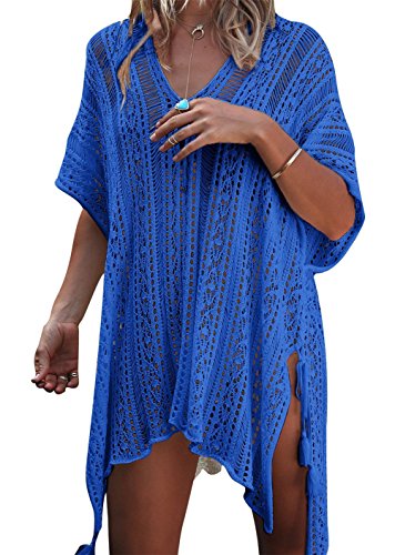 Camisolas e paredes, mulheres sexy biquíni cover up vestido de crochê praia túnica de malha vazar vestido de biquíni verão fato de banho
