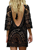 Camisolas e paredes, mulheres sexy biquíni cover up vestido de crochê praia túnica de malha vazar vestido de biquíni verão fato de banho
