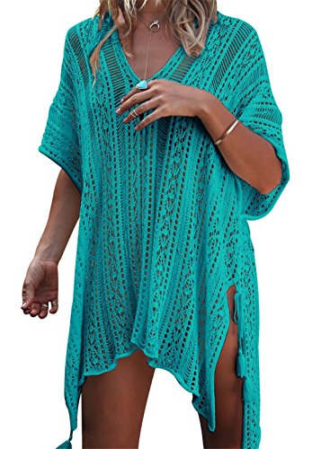 Camisolas e paredes, mulheres sexy biquíni cover up vestido de crochê praia túnica de malha vazar vestido de biquíni verão fato de banho