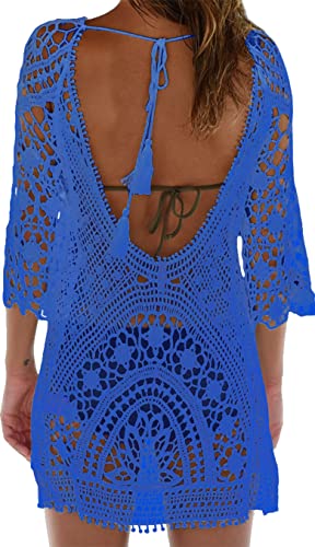 Camisolas e paredes, mulheres sexy biquíni cover up vestido de crochê praia túnica de malha vazar vestido de biquíni verão fato de banho