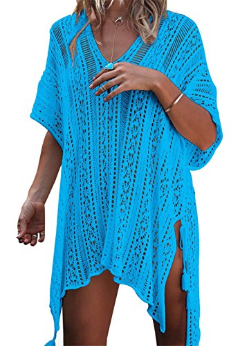 Camisolas e paredes, mulheres sexy biquíni cover up vestido de crochê praia túnica de malha vazar vestido de biquíni verão fato de banho