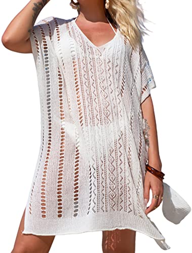 Camisolas e paredes, mulheres sexy biquíni cover up vestido de crochê praia túnica de malha vazar vestido de biquíni verão fato de banho