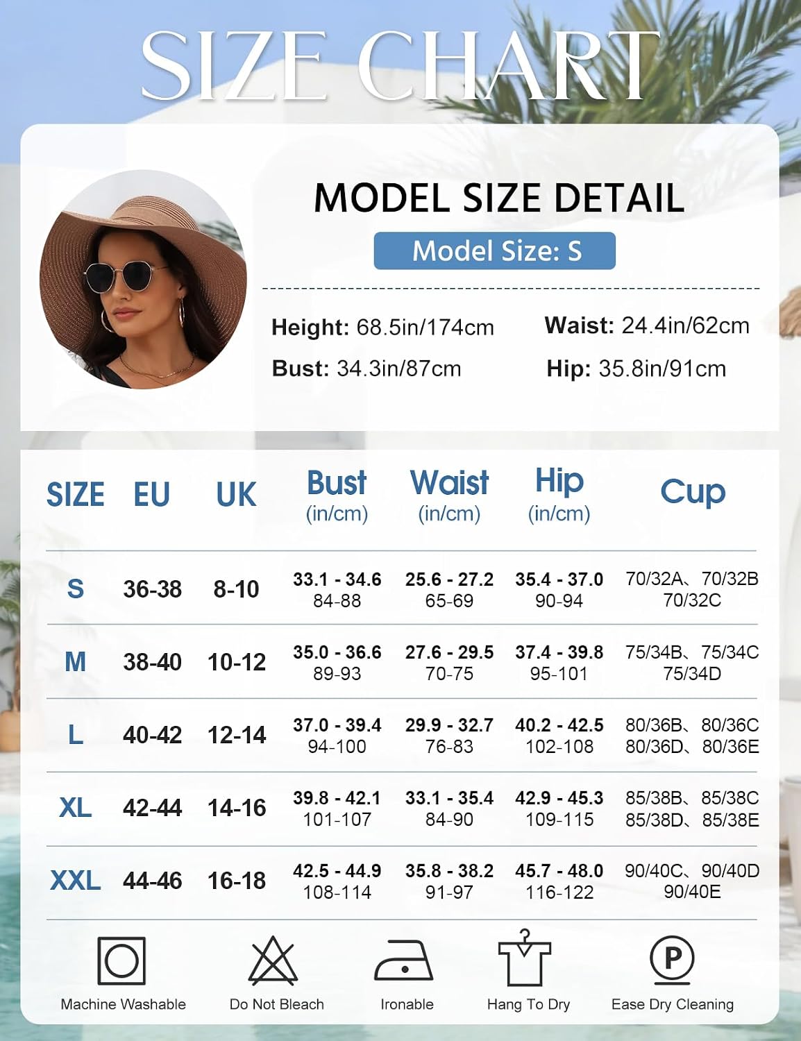 Svanco Fato de banho feminino redutor barriga plana, fato de banho sexy push up com enchimento, design de ombro com painéis de malha, ideal para praia e natação