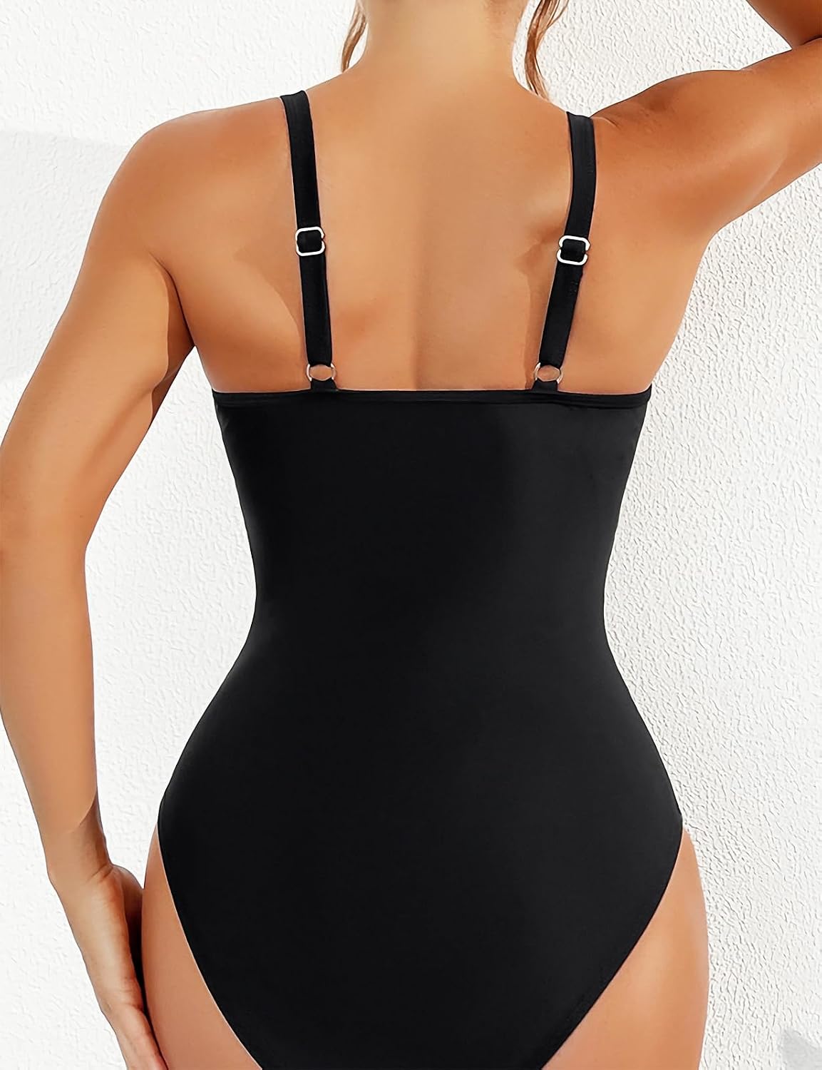 Fato de banho de uma peça mulher redutor barriga plana fato de banho de malha decote em V sexy fatos de banho push-up acolchoado roupa de banho Swimsuit