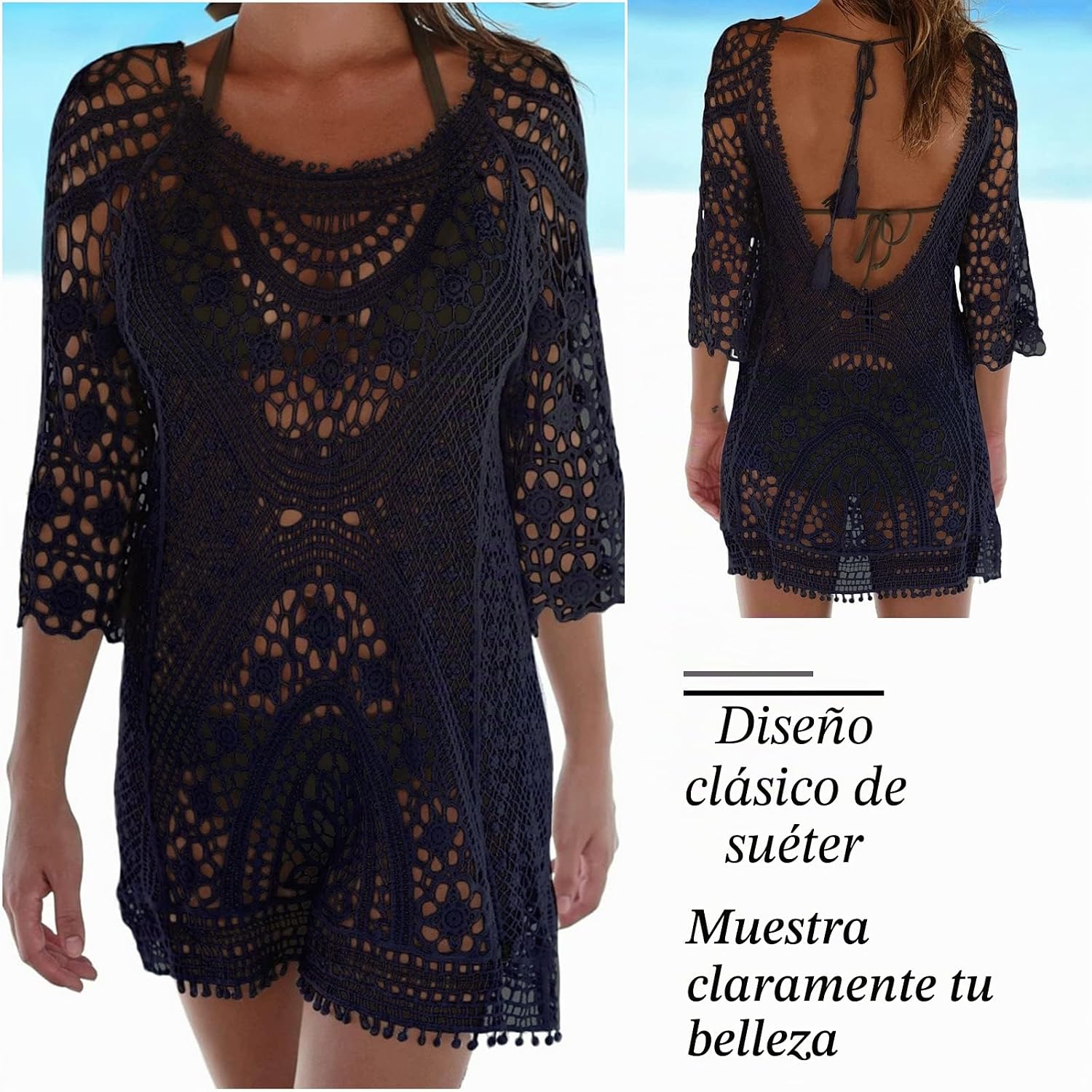 Camisolas e paredes, mulheres sexy biquíni cover up vestido de crochê praia túnica de malha vazar vestido de biquíni verão fato de banho