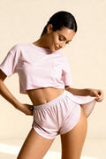 Carmen Rose slit shorts and crop top set